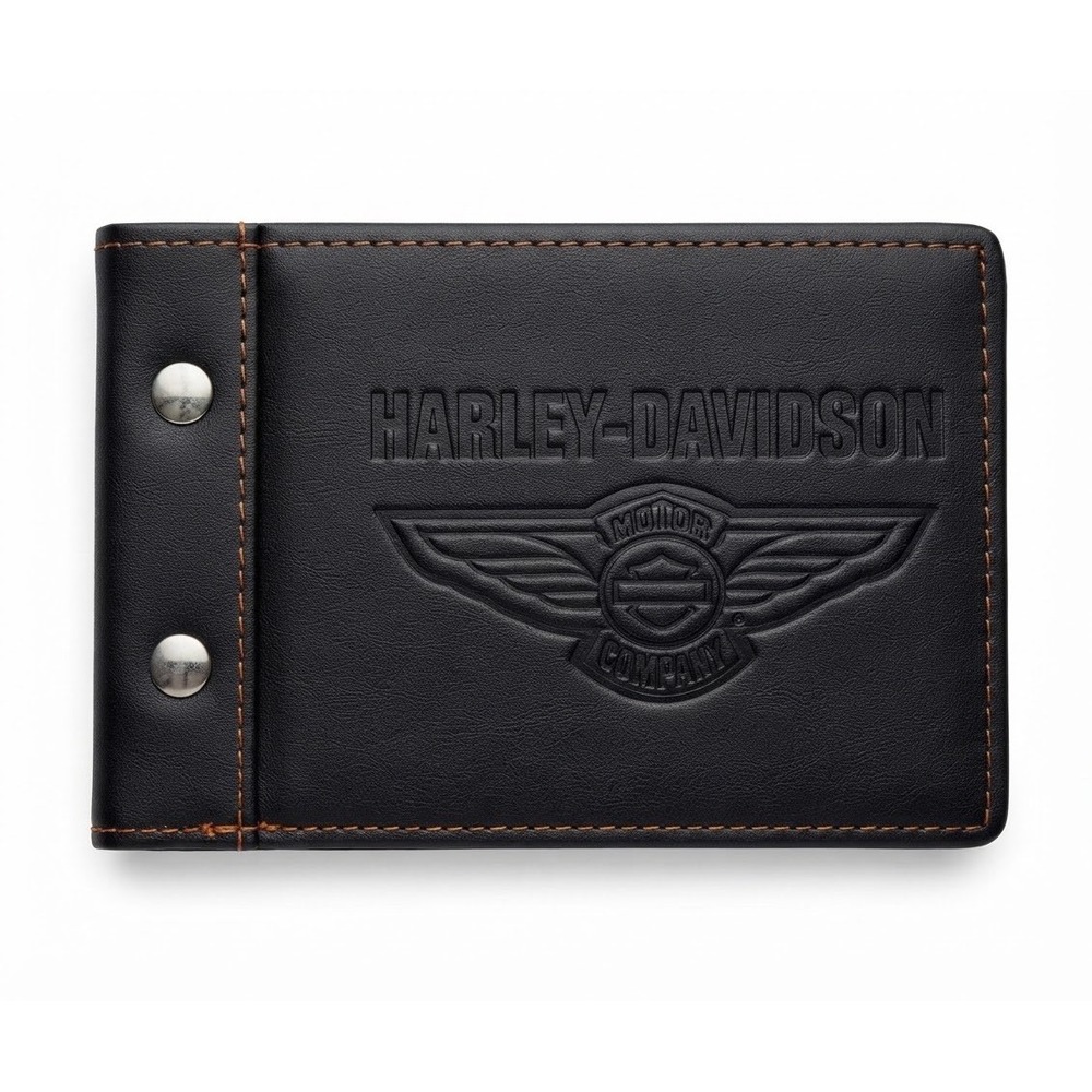 Harley-Davidson Riding Academy Roadbook Black Leather Repair Log Made in USA